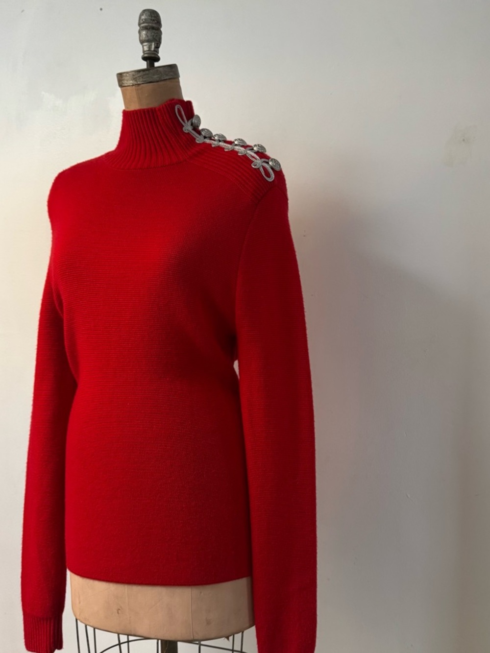 PACO RABANE X H&M red wool sweater  unisex M - Picture 4 of 13